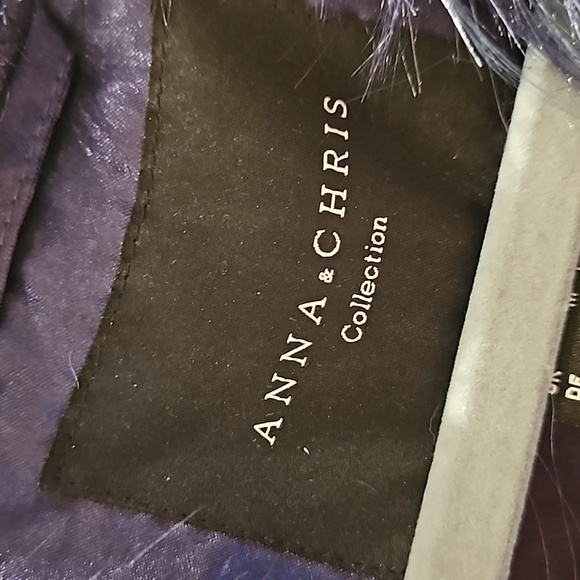 ANNA AND CHRIS Faux fur vest blue size M - Picture 3 of 3